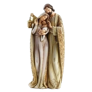 Statuette Religiose all'Ingrosso: Maria con Bambino, Scena della Natività di Gesù, Statuetta della Sacra Famiglia in Resina - Product Image 1