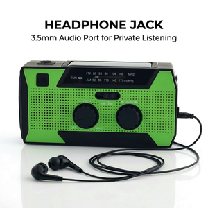 Radio de Emergencia para Camping con Manivela Solar de 5000mAh, Radio AM/<span class=keywords><strong>FM</strong></span> Meteorológica para Exteriores, Fabricante OEM/ODM - Product Image 3