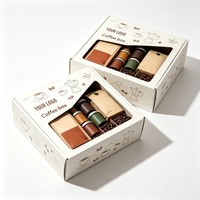 Coffret Cadeau de Café Biodégradable en Gros avec Fenêtre, Boîte de Sachets de Café de Haute Qualité, Emballage Premium pour Café avec Encre de Soja