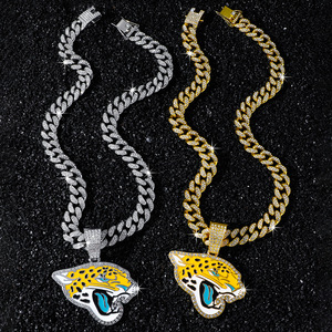 2026 New Personality Hiphop <b>Style</b> Alloy Leopard <b>Head</b> Pendant Necklace Unique Design Men's Necklaces Fashion Jewelry Wholesale - Product Image 1