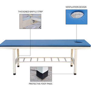 Table de massage pliable avec cadre en acier, table de beauté pour tatouage facial avec étagère de rangement pour utilisation en salon - Product Image 1