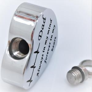 Mayor cámara de cenizas corazón urna de acero inoxidable joyería cremación Memorial colgante collar titular recuerdo titular papá mamá Bro - Product Image 4