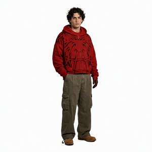 Hot Sale New Arrival Half <b>Zip</b> Men's <b>Hoodies</b> Unique Style Adult Breathable Fleece Anti-Wrinkle <b>Pocket</b> Factory Direct-sale - Product Image 2
