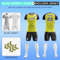 Nouveau modèle en gros, dernier design, maillot de football tendance, vêtements de sport sublimés, uniforme de football à col en V avec logo Z259018