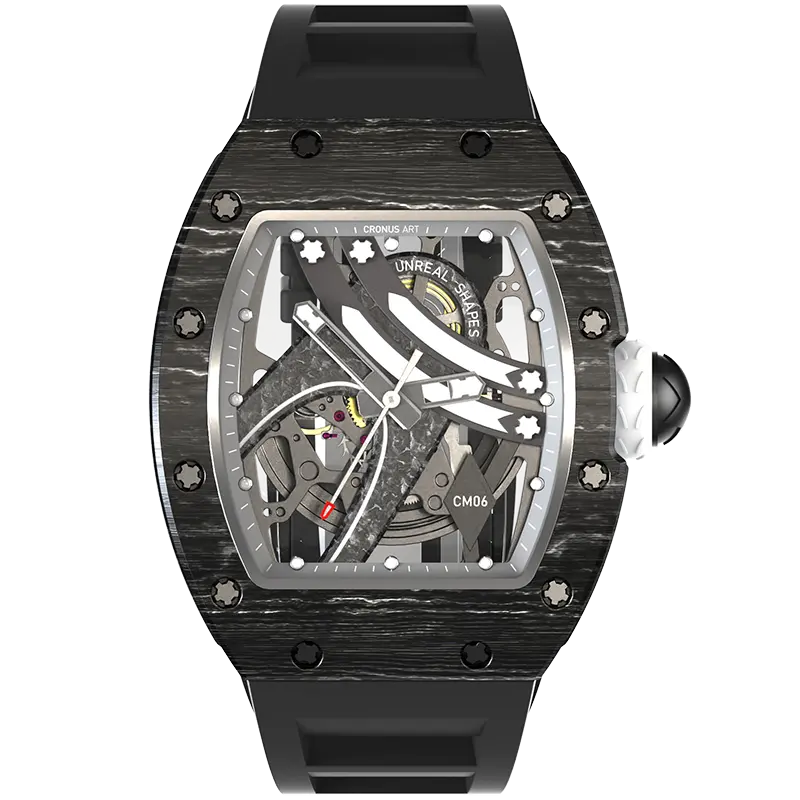 OEM 럭셔리 탄소 섬유 기계식 남성용 시계 NPTT 스트랩 시계 로우 MOQ 50 피스 자체 시계 케이스 공장 맞춤화 허용