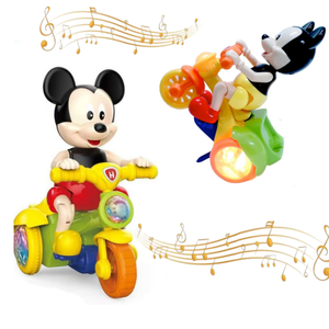 Juguete Eléctrico <span class=keywords><strong>de</strong></span> <span class=keywords><strong>Mickey</strong></span> <span class=keywords><strong>Mouse</strong></span> en Bicicleta, Motocicleta <span class=keywords><strong>de</strong></span> Plástico Colorida y Linda con Música y Luces Intermitentes para Niños - Product Image 1
