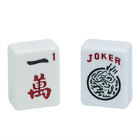 Jeu de Mahjong américain en mélamine 160 166 tuiles, taille standard, tuiles de 30 mm avec étui souple, supports avec poussoirs, jetons, dés et indicateur de vent