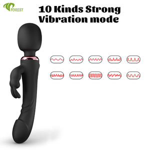 Motorlu Titreşimli El Tipi Çubuk Tavşan Vibratör 3'ü 1 Arada USB Klitoris Vibratörü Silikon Oyuncaklar Kadın Orgazmı için Titreşimli Masaj Aleti - Product Image 2