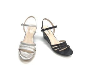 <span class=keywords><strong>Scarpe</strong></span> da sposa da donna con tacco alto da sposa sandali con spalline da <span class=keywords><strong>sera</strong></span> <span class=keywords><strong>per</strong></span> feste con zeppa in raso <span class=keywords><strong>per</strong></span> donna in gomma sintetica in tinta unita <span class=keywords><strong>scarpe</strong></span> estive - Product Image 2