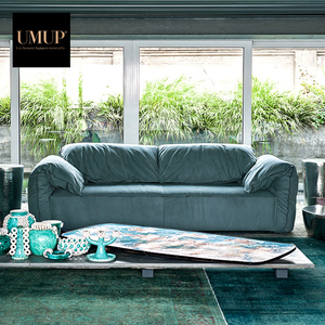 โซฟาเบดหนังนูบัคคุณภาพสูงขนาดใหญ่ ดีไซน์อิตาเลียนทันสมัย หรูหรา นั่งสบาย เหมาะสำหรับใช้ในห้องนั่งเล่นหรือโรงแรม - Product Image 3