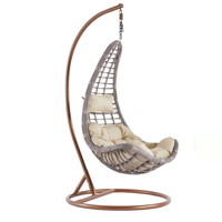 Prix bas Type d'oeuf chaise chaise oeuf chaise extérieur intérieur rose Pe rotin chaise suspendue