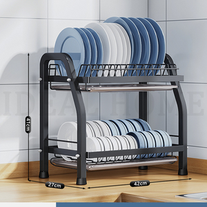 Escurridor de Platos de Acero Inoxidable Plateado de <span class=keywords><strong>3</strong></span> Niveles, Escurridor de Platos - Product Image 3