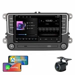 Jmance radio mobil 2 Din, 7 inci Ram 2GB Rom 32/64GB untuk VW navigasi mobil GPS Android auto Carplay audio mobil