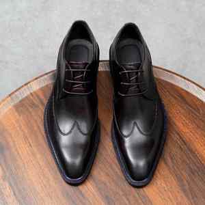 Zapatos Casuales de Hombre para Otoño 2026, de Alta Calidad, Talla Grande, Punta en Pico, de Cuero, Suela Suave Antideslizante, con Cordones, que Aumentan la Altura - Product Image 3
