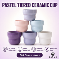 Tasse à thé en céramique moderne sans anse, pied conique, couleur violet foncé, pour expresso, vente en gros, décoration pour hôtels et restaurants