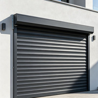 Portes de garage à enroulement modernes, manuelles et automatiques, en alliage d'aluminium, antivol, finies, intelligentes, pour usage commercial
