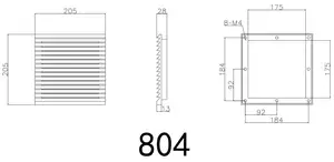 RG803- RAL 7032 7035 리탈 캐비닛 액세서리 전기 패널 플라스틱 팬 장착 필터