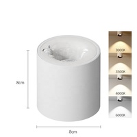 Lampu Downlight LED Sensor Permukaan Inframerah 12w Aluminium Cob Induksi Tubuh untuk Pusat Perbelanjaan Rumah