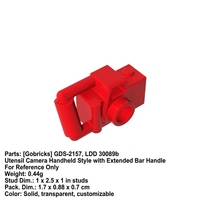 Gobricks GDS-2157 Pièces de blocs de construction en gros Équipement Caméra portable avec viseur central 30089b 705416 30089a