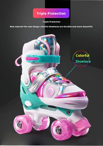 Patins à roulettes en gros pour filles garçons taille auto-équilibrée réglable <span class=keywords><strong>4</strong></span> patins à roulettes Flash pour enfants - Product Image 4