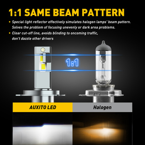 Brightest External Driver H4 <b>LED</b> <b>Headlight</b> Bulb 120W 24000 Lumens 6500K White 9003 Motorcycle <b>Headlight</b> Bulb - Product Image 5