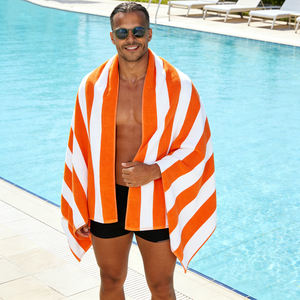 Beach <strong>Towels</strong> Custom Printed Microfiber Xl Good Quality Plain Swim Recycled Plastic Orange <strong>Dock</strong> and <strong>Bay</strong> Stripe Beach <strong>Towels</strong> - Product Image 5