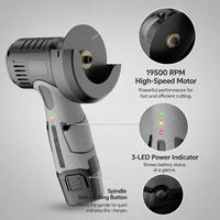 Mini-meuleuse d'angle sans fil 12V, 15 000 tr/min, outil de meulage électrique portable avec disque de coupe de 76 mm et batterie au lithium de 1500 mAh