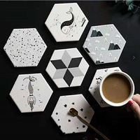 Sous-verre en céramique Jia Yi Dehua sous-verre en liège vierge à sublimation pour table basse tapis et coussinets élégants