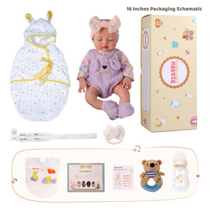 Poupée Reborn en Silicone Nancy de 16 pouces Babeside, Poupée Bébé Réaliste en Silicone Platine Intégral, Bébé Endormi à Bouche Ouverte, Cadeau Réaliste - Product Image 6