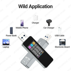 جهاز اختبار USB من JEYI مع شاشة LCD لقياس الطاقة 0-3 أمبير 3.7-30 فولت كاشف الجهد والتيار والسعة معتمد من FCC وCE وROHS للحواسيب المحمولة/المكتبية - Product Image 5