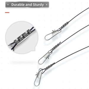 Ensemble de matériel de pêche avec fils anti-enroulement en acier inoxydable avec émerillons et attaches à clip pour appâts - Product Image 6