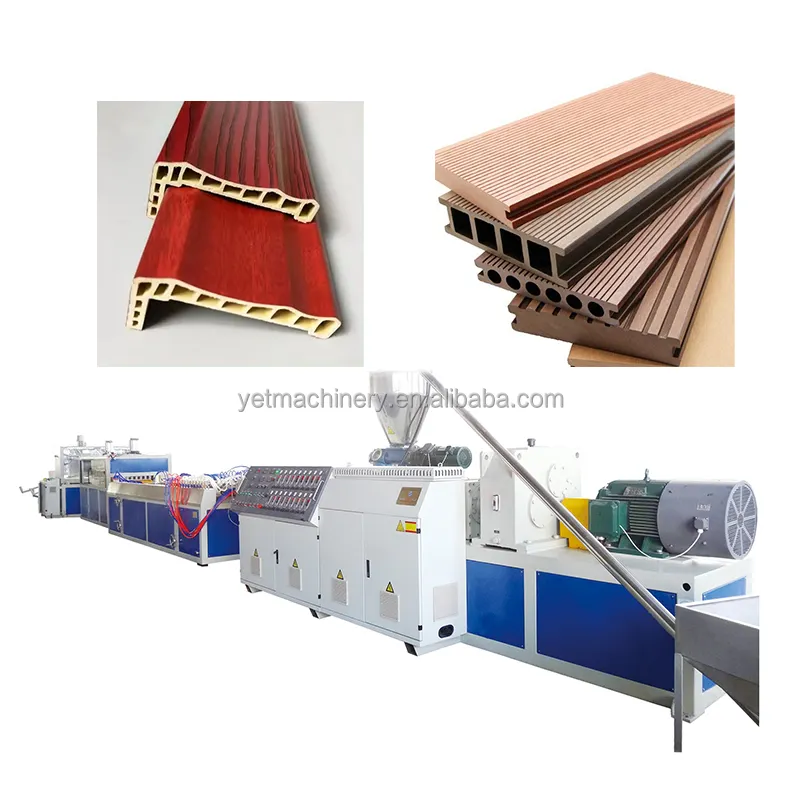 PVC WPC Plastic Processed Extrusion Line Wood Door Flooring Panel Decking Profile Making Machine