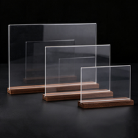 Support de Table en Acrylique Détachable en Forme de T 5x7/A6/A5/A4 avec Base en Bois – Vente en Gros 2026