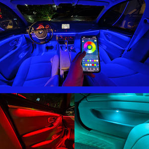 Nouveau kit d'éclairage d'ambiance RGB universel pour l'intérieur de voiture, synchronisation musicale, bande LED fluide pour la décoration automobile, rénovation/mise à niveau, garantie - Product Image 5