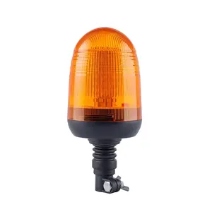 Factory sales 12 24v agriculture r65 tractor flexible din pole mount beacon light amber led rotating warning light