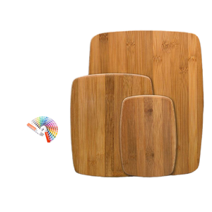 Tabla de Cortar Rectangular de Bambú Antideslizante, Apta para Alimentos, Hecha a Mano, de Madera Natural con Gancho de Metal, Grado A - Product Image 1