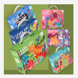 Jouet éducatif pour enfants, puzzle en papier écologique personnalisé avec motifs de princesses, pirates, dinosaures et elfes, 60 pièces - Product Image 1