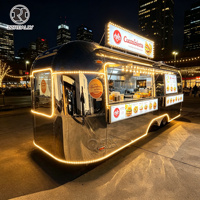 Remorque alimentaire commerciale mobile durable et personnalisée pour hamburgers, avec cuisine complète