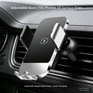<span class=keywords><strong>Cargador</strong></span> Inalámbrico para Auto de 15W, con Soporte de Aluminio, Carga Rápida de 360° °   Soporte Giratorio para Teléfono Móvil para iPhone y <span class=keywords><strong>Samsung</strong></span> con Logotipo Personalizado - Product Image 5