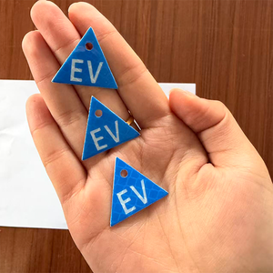 Placa de Aluminio Premium con Advertencia para Vehículos Eléctricos, Película Reflectante 3M EGP de Cuarta Intensidad, Señales de Tráfico Personalizables con <span class=keywords><strong>Número</strong></span> de Vehículo - Product Image 6