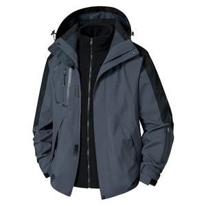Veste de pêche imperméable d'hiver personnalisée avec logo, veste décontractée chaude pour homme, coupe-vent avec capuche, veste pour homme - Product Image 4