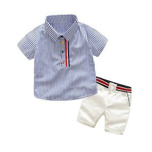 Oferta de Verano 2021, Conjuntos de Ropa para Niños, Tops, Pantalones Cortos, Cinturón, Conjunto de 3 Piezas, Pantalones Deportivos para Niños y Niñas - Product Image 2