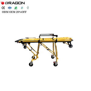 Camilla Plegable de Aleación de Aluminio para Rescate Médico, Carro de Transferencia de Pacientes, Capacidad de 180 kg, Amarillo/Negro - Product Image 4