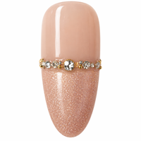 Ongles à presser style œil de chat français, avec paillettes diamantées, couvrance totale, réutilisables, en acrylique, forme cercueil moyenne, certifiés CE pour femmes