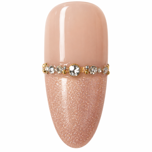 Uñas postizas estilo ojo de gato francés con purpurina de diamante, cobertura completa, reutilizables, acrílicas, medianas, forma ataúd, para mujer - Product Image 6