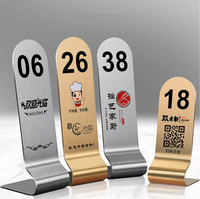 Porta Números de Mesa Vertical Dorado Multifuncional de Acero Inoxidable, Clip Personalizado para Placas, Menús de Hotel y Restaurante, Tarjetas de Asiento OEM