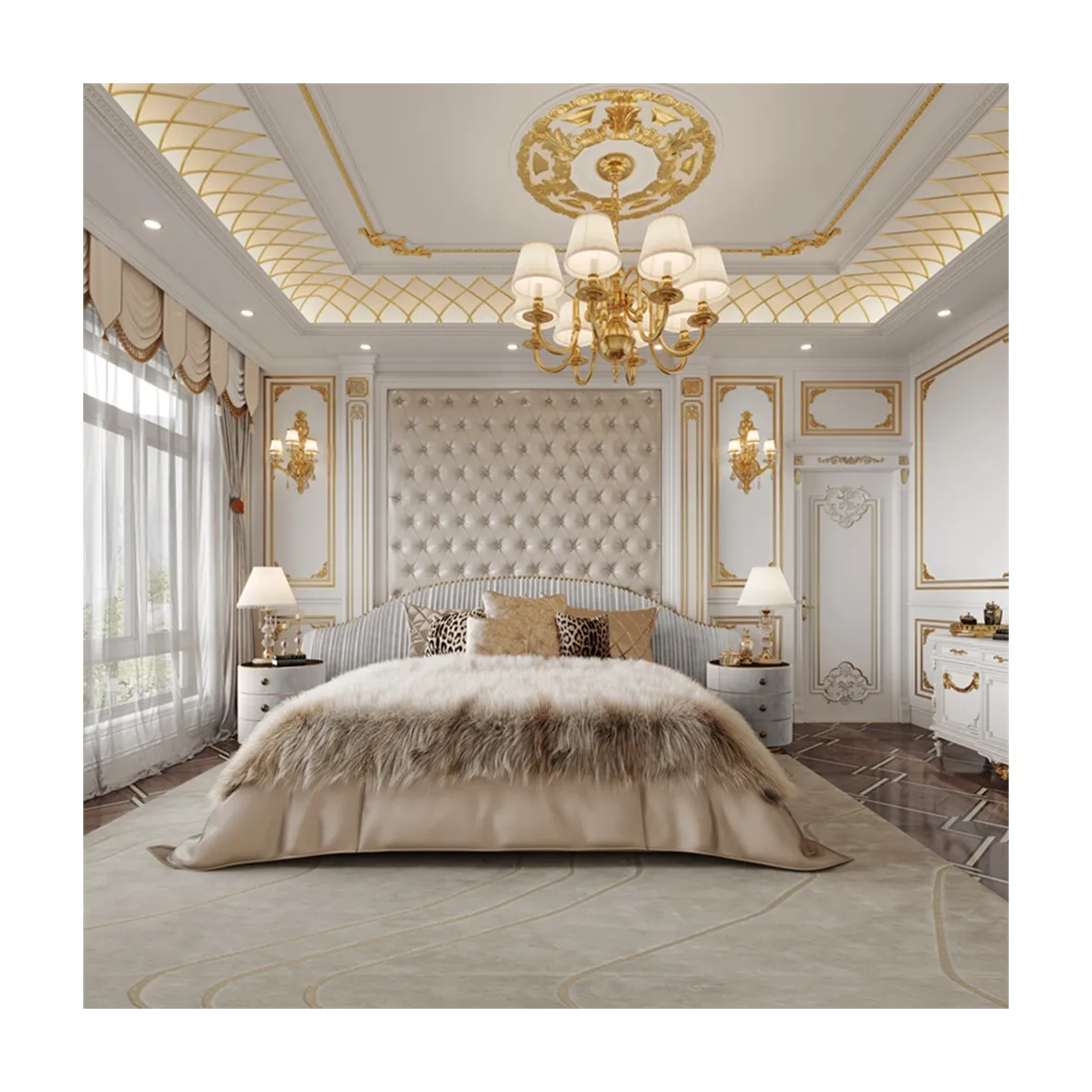 Verfijnde Lichte Luxe Bed Van Hoge Kwaliteit Zachte Meubels Met Een Lange Levensduur Chique Comfort High-End Styling