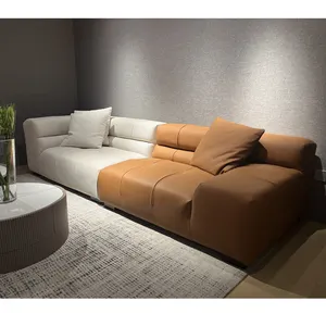 Grosir Tiongkok modern baru dalam ruangan siaran langsung sofa kulit set ruang mebel untuk dijual