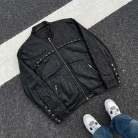 ChaoLing Fabricant de vêtements coupés et cousus Vêtements de haute qualité Vestes pour hommes Veste en cuir PU personnalisée Veste classique unie pour hommes