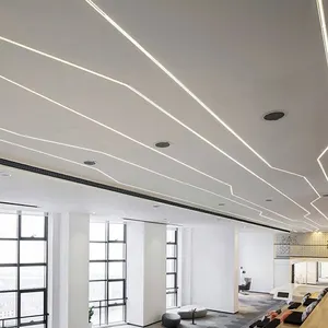 Toptan Modern esnek oturma odası kapalı parti otel odası duvar lambası uzun alüminyum profil Led şerit ışıklar